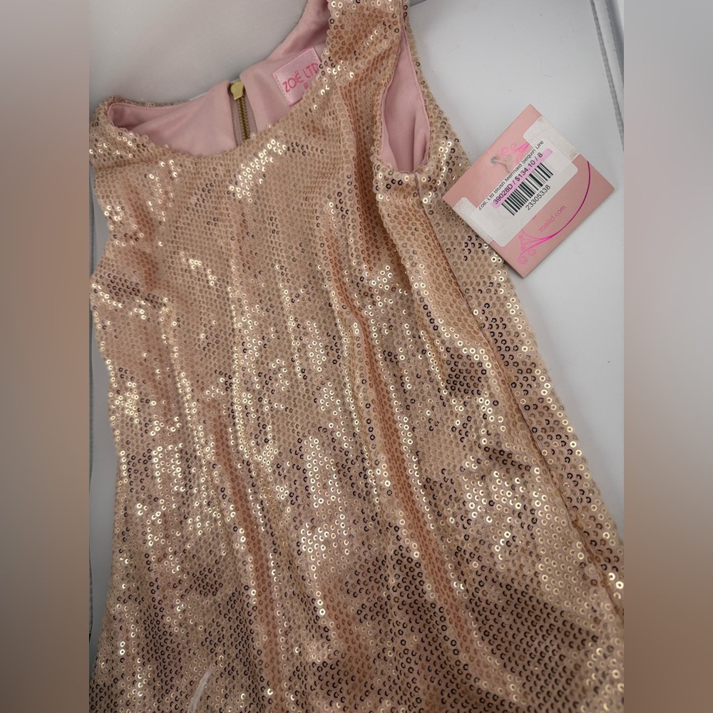 Sparkling Gold and Pink Kids Costume/Holiday Dress - Picture 3 of 8